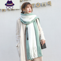 毛线围巾女秋冬季韩版搭学生保暖情侣ins可爱少女心针织围脖女士 FISH BASKET