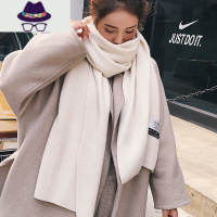 围巾女冬季韩版百搭简约韩国针织毛线围脖学生长款加厚围脖ins潮 FISH BASKET