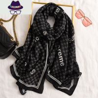 围巾女春秋薄款洋气时尚百搭丝巾秋冬季棉麻2021新款披肩保暖 FISH BASKET