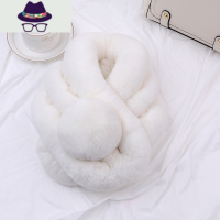 韩版獭围巾女士冬季皮草围脖保暖加厚学生百搭可爱脖套儿童潮 FISH BASKET