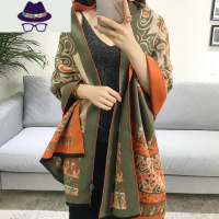 围巾披肩女秋冬两用超大韩版百搭仿长款民族风加厚保暖空调毯 FISH BASKET