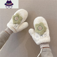 手套女冬季韩版可爱学生日系软妹ins挂脖连指保暖加厚绒防寒骑行 FISH BASKET