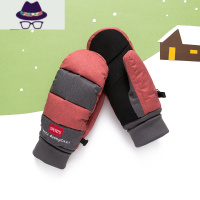 加绒加厚羽绒手套防风防寒防雪连指手套冬季保暖挂脖骑车滑雪手套 FISH BASKET