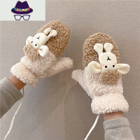 手套女冬季韩版卡通可爱网红日系软妹包指挂脖保暖加厚绒防寒骑行 FISH BASKET