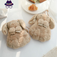 萌萌哒兔子手套耳朵会动可爱卡通少女心ins软妹挂脖毛绒冬季保暖 FISH BASKET