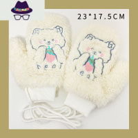 手套冬天女可爱韩版学生软妹ins骑车连指挂脖秋冬季加绒保暖加厚 FISH BASKET