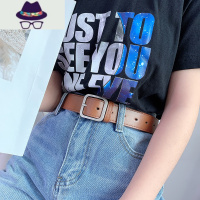 复古细窄黑色女士皮带男士百搭装饰宽牛仔裤腰带夏季裤带ins风潮 FISH BASKET