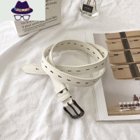 女士皮带简约百搭韩国复古细装饰韩版休闲腰带潮人个性牛仔裤带男 FISH BASKET