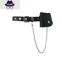 朋克风jk制服配饰皮带全孔腰带时尚百搭裤带女免打孔包包腰带链条 FISH BASKET