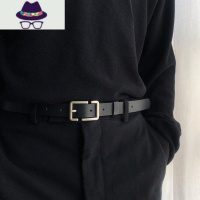 港风腰带男女细皮带个性针扣帅装饰ins休闲裤子腰封西装裤腰带男 FISH BASKET