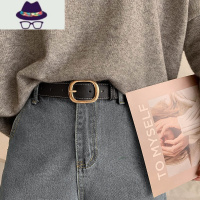 皮带男女士网红同款简约百搭韩国ins风黑色学生装饰牛仔裤腰带女 FISH BASKET