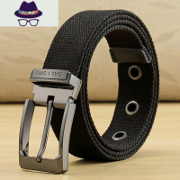 帆布腰带男女士针扣皮带中青年休闲工装裤带韩版潮学生军训户外带 FISH BASKET