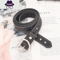 镂空皮带女爱心扣简约百搭潮时尚个性网红同款牛仔裤腰带女ins风 FISH BASKET