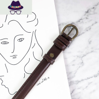 夏季女士皮带百搭小细复古ins风装饰裤带黑色牛仔裤腰带男潮时尚 FISH BASKET