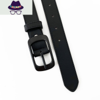 复古黑扣皮带女简约百搭韩国学生潮流时尚个性裤腰带男装饰牛仔裤 FISH BASKET