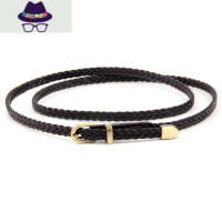 编织皮带女针扣复古休闲细腰带腰绳装饰连衣裙衬衫小皮带学生ins FISH BASKET