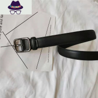 ins港风酷皮带男潮流年轻人学生韩版百搭简约裤腰带女韩国个性黑 FISH BASKET