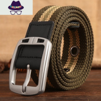 帆布针扣腰带男士女士皮带学生裤腰带韩版编织带牛仔休闲时尚百搭 FISH BASKET