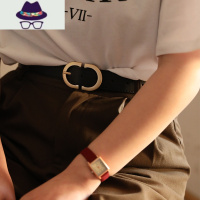 腰带女ins韩国版学生黑装饰西装配牛仔裤简约百搭chic皮带针扣潮 FISH BASKET