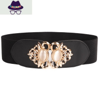 百搭时尚松紧宽腰带女装饰连衣裙弹力收腰配外套塑身配裙子皮带 FISH BASKET