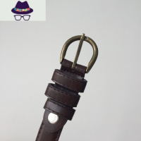韩风新款小皮带chic韩版学生软带简约复古铜扣细黑腰带女牛仔裤带 FISH BASKET