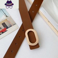 时尚玫瑰金气质女士皮带装饰简约宽腰带韩版百搭休闲配裙子小西裤 FISH BASKET