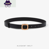 复古腰带皮带女白色装饰 时尚简约牛仔裤大衣优雅细款配西裤裙子 FISH BASKET