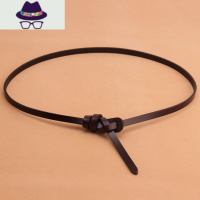 打结细腰带女装饰配连衣裙子时尚韩版百搭细款休闲皮带女 FISH BASKET