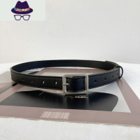 腰带女装饰连衣裙 黑色带链条包包学生简约时尚ins风牛仔裤皮带 FISH BASKET