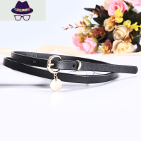 新款女士韩版百搭细腰带复古装饰配毛衣连衣裙小皮带流苏吊坠 FISH BASKET