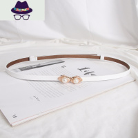 纯女士细腰带女鱼眼珍珠时尚配裙韩版百搭装饰连衣裙子小皮带 FISH BASKET