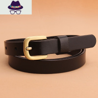 女士皮带复古细腰带简约百搭针扣韩国bf风休闲装饰牛仔裙带 FISH BASKET