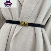 复古装饰腰带女做旧金属扣毛衣裙子女士皮带简约百搭可调节束腰潮 FISH BASKET