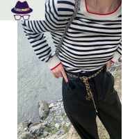 鹭青一复古多用金属编织腰链小皮带2021秋冬新款女百搭细装饰腰带 FISH BASKET