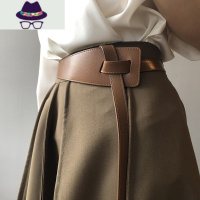 网红气质PU皮带女装饰配裙子个性打结扣风衣腰封ins风百搭束腰带 FISH BASKET