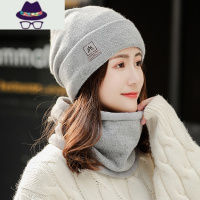 新款帽子女秋冬保暖帽户外加绒毛线帽加厚韩版百搭冬季月子针织帽 FISH BASKET