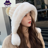 针织帽大头韩版ins日系加绒保暖防寒棉帽子女秋冬毛线帽潮牌 FISH BASKET