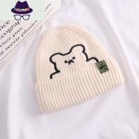简约可爱毛线帽女秋冬新款保暖韩版潮冬季出行学生帽子针织护耳帽 FISH BASKET