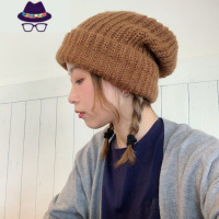 姚叔叔/毛线帽plus!大号显脸小粗棒针针织帽子毛线堆堆帽秋冬潮 FISH BASKET