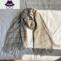 围巾女秋冬季韩版百搭双面格子加厚保暖围脖仿披肩两用外搭潮 FISH BASKET