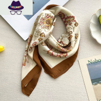 春秋冬季款韩国小方巾丝巾女百搭洋气时尚装饰文艺发带小领巾围巾 FISH BASKET