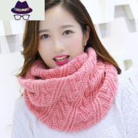 加厚毛线围脖女冬天韩版情侣百搭学生男针织围脖套头冬季围巾脖套 FISH BASKET