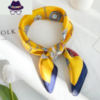 ins风丝巾女冬季围脖韩版围巾小方巾韩国领巾秋冬款洋气时尚百搭 FISH BASKET