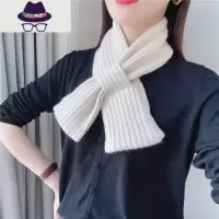 网红围巾女冬季韩版短款毛线针织小清新可爱围脖男士情侣冬天保暖 FISH BASKET