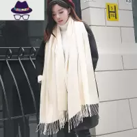 冬季围巾女肖战同款纯色男士围巾韩版情侣百搭保暖学生围脖大披肩 FISH BASKET
