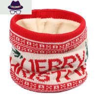 围脖男女同款冬季圣诞加厚针织脖套加绒骑车户外情侣滑雪护颈围巾 FISH BASKET