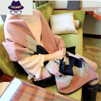 韩版潮秋冬季女士围巾空调加厚双面仿披肩两用 FISH BASKET