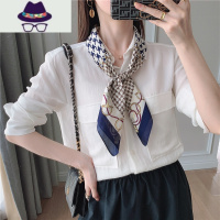 小方巾秋冬季新款围巾小丝巾女韩国百搭职业装饰文艺领巾韩版纱巾 FISH BASKET