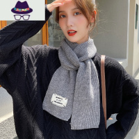 针织毛线围巾女春秋韩版百搭ins潮保暖毛线2021冬季新款围脖护颈 FISH BASKET