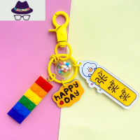 定制亚克力双面钥匙扣diy名字照片挂件订制学生姓氏姓名开学季礼 FISH BASKET